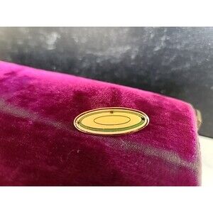 Enamel Oval Shaped Brooch Vintage